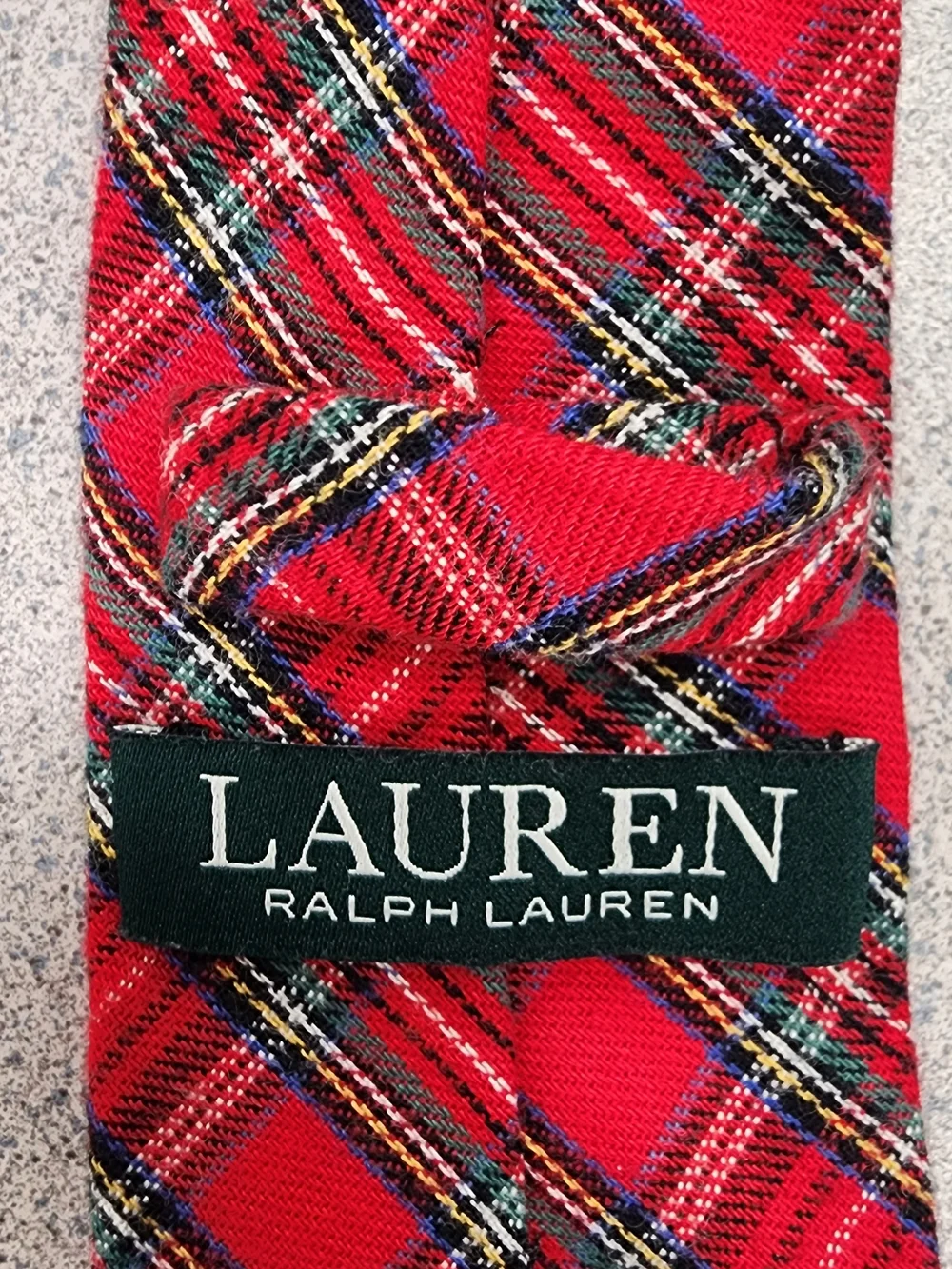 Lauren Ralph Lauren Mens Plaid Tartan Tie Red Green Holiday Festive